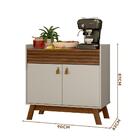 Aparador Buffet Com Gaveta Ripada Freijó Off White Parma Line