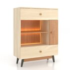 Aparador Buffet Com Led Luz Quente 220v Orion 3pts Araguaia/x