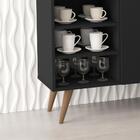 Aparador Buffet Com Nicho E Prateleira Life - Black - Lojas R