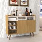 Aparador Buffet Com Nicho E Prateleira Life - Cumaru/off Whit