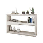 Aparador Buffet Com Vidro E 01 Gaveta 100% Mdf 116cm Topázio