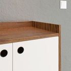 Aparador Buffet Dallas Pés Palito Retrô 4 Portas Decoração Sa