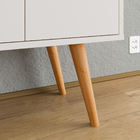 Aparador Buffet Dallas Pés Palito Retrô 4 Portas Decoração Sa