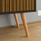 Aparador Buffet Dallas Pés Palito Retrô 4 Portas Decoração Sa