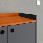 Aparador Buffet Dallas Pés Palito Retrô 4 Portas Decoração Sa