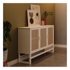 Aparador Buffet De Madeira Com 3 Portas Com Palhinha Coleção