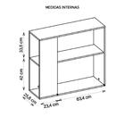 Aparador Buffet Decorativo 1 Prateleira Opala Branco Caemmun