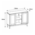 Aparador Buffet Diamante Plus Cedro/branco