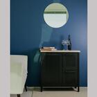 Aparador Buffet Ditália 1pt 2gav C/ Espelho Bn-01