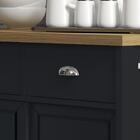 Aparador Buffet Ditália 2 Gavetas 2 Portas Ba-145 Preto