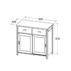 Aparador Buffet Ditália 2 Gavetas 2 Portas Ba-145 Preto