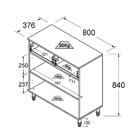 Aparador Buffet Ditália 2 Gavetas 2 Portas R-629 Branco
