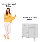 Aparador Buffet Ditália 2 Gavetas 2 Portas R-629 Branco