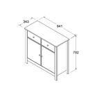 Aparador Buffet Ditália 2 Portas 2 Gavetas R-603 Branco