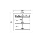 Aparador Buffet Ditália 2 Portas 2 Gavetas R-610 Cinza