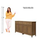 Aparador Buffet Ditália 4 Portas 4 Gavetas R-626 Diamond