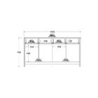 Aparador Buffet Ditália 4 Portas 4 Gavetas R-626 Preto