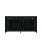 Aparador Buffet Ditália 4 Portas 4 Gavetas R-626 Preto