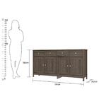 Aparador Buffet Ditália 4 Portas 4 Gavetas R-626 Slate Grey