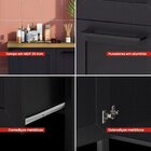 Aparador Buffet Ditália Bn-01 2 Gavetas 1 Porta 79cm Preto Pr