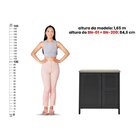 Aparador Buffet Ditália Bn-01 2 Gavetas 1 Porta 79cm Preto Pr