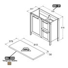 Aparador Buffet Ditália Bn-01 2 Gavetas 1 Porta 79cm Preto Pr