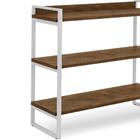 Aparador Buffet Em Aço 3 Prateleiras 90 Cm Imbuia Branco Ezre