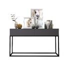 Aparador Buffet Eros 02 Gavetas Pés De Ferro Preto