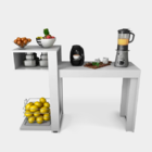 Aparador Buffet Escrivaninha Sena 3 Em 1 - 135x92cm  Branco