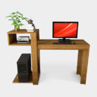 Aparador Buffet Escrivaninha Sena 3 Em 1 - 135x92cm  Canela