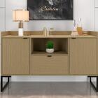 Aparador Buffet Estilo Industrial Moderno 3 Portas