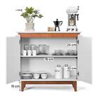 Aparador Buffet Flow 2 Portas Com Pés De Madeira Maciça