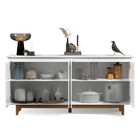 Aparador Buffet Flow 4 Portas Pés Pinus Madeira Maciça Balcão