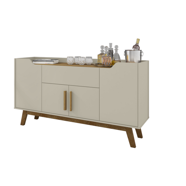 Aparador Buffet Future Off-white/cinamomo – Bechara Móveis