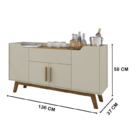 Aparador Buffet Future Off-white/cinamomo – Bechara Móveis