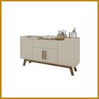Aparador Buffet Future Off-white/cinamomo – Bechara Móveis
