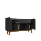 Aparador Buffet Future Preto Fosco/cinamomo – Bechara Móveis