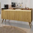 Aparador Buffet Gold 4 Portas - Mel/pérola - Móveis Primus