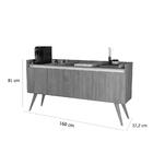 Aparador Buffet Gold 4 Portas - Preto/mel - Móveis Primus