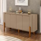 Aparador Buffet Imbassai Sala 4 Portas Pés Madeira Maciça