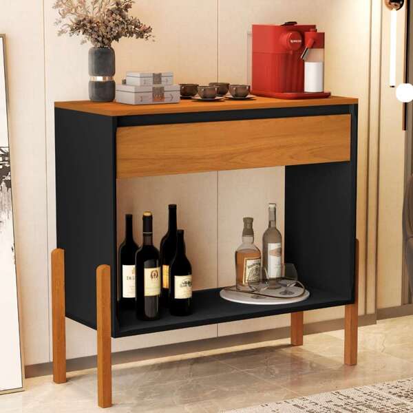 Aparador Buffet Libano Com Gaveta Em Mdf 2 Prateleiras Cores