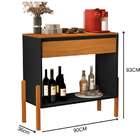 Aparador Buffet Libano Com Gaveta Em Mdf 2 Prateleiras Cores