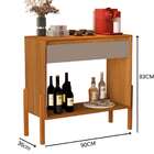 Aparador Buffet Libano Com Gaveta Em Mdf 2 Prateleiras Cores