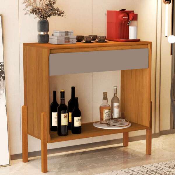 Aparador Buffet Libano Com Gaveta Em Mdf 2 Prateleiras Cores