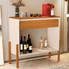 Aparador Buffet Libano Com Gaveta Em Mdf 2 Prateleiras Cores