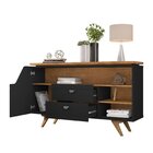 Aparador Buffet Lyon 2 Gavetas Com Corrediça Telescópica E Po