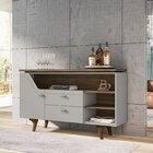 Aparador Buffet Lyon 2 Gavetas Com Corrediça Telescópica E Po