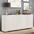 Aparador Buffet Multimóveis Veneza 4 Portas Fg3557 Branco/nat