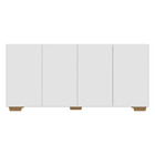 Aparador Buffet Multimóveis Veneza 4 Portas Fg3557 Branco/nat