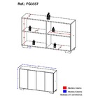 Aparador Buffet Multimóveis Veneza 4 Portas Fg3557 Branco/pre